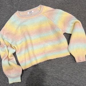 BB DAKOTA - Pastel Gradient Crop Sweater